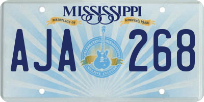 MS license plate AJA268