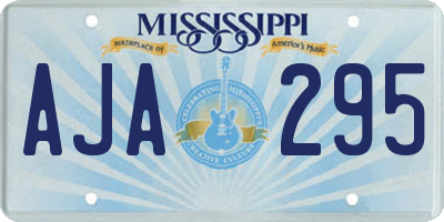 MS license plate AJA295