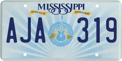 MS license plate AJA319