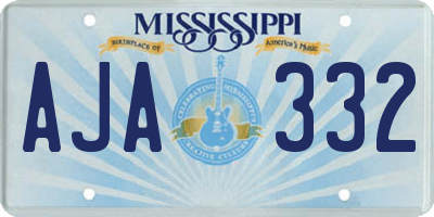 MS license plate AJA332