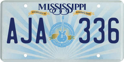 MS license plate AJA336