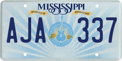 MS license plate AJA337