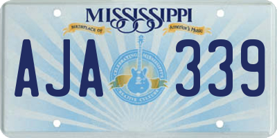 MS license plate AJA339