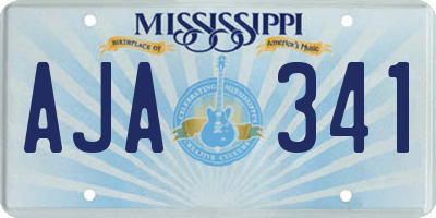 MS license plate AJA341