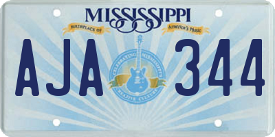 MS license plate AJA344
