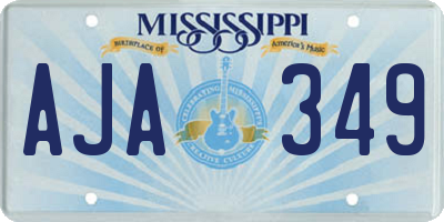 MS license plate AJA349