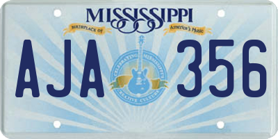 MS license plate AJA356