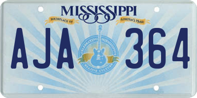 MS license plate AJA364