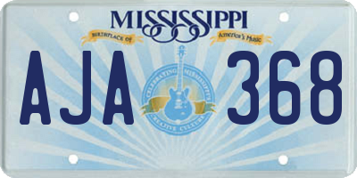 MS license plate AJA368