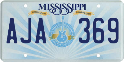 MS license plate AJA369