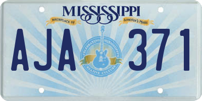 MS license plate AJA371