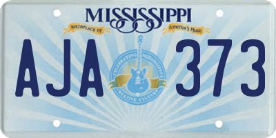 MS license plate AJA373