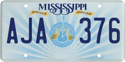 MS license plate AJA376