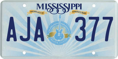 MS license plate AJA377