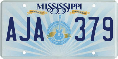 MS license plate AJA379