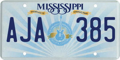 MS license plate AJA385