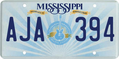 MS license plate AJA394