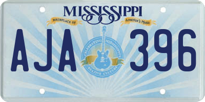 MS license plate AJA396
