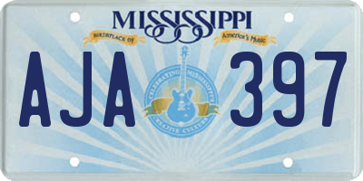 MS license plate AJA397