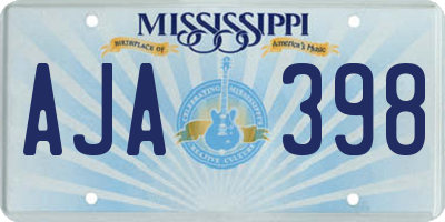 MS license plate AJA398