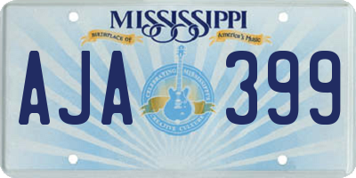 MS license plate AJA399