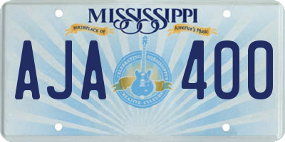 MS license plate AJA400