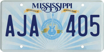 MS license plate AJA405