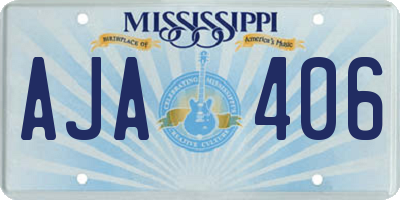 MS license plate AJA406
