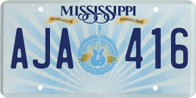 MS license plate AJA416