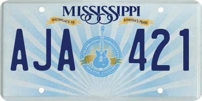 MS license plate AJA421
