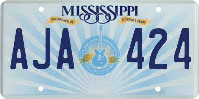 MS license plate AJA424
