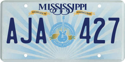 MS license plate AJA427