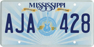 MS license plate AJA428