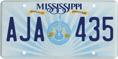 MS license plate AJA435