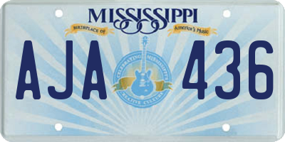 MS license plate AJA436