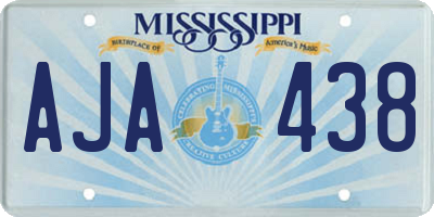 MS license plate AJA438