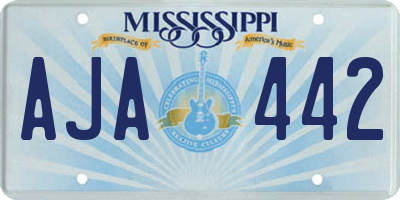 MS license plate AJA442
