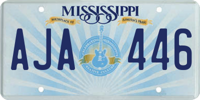MS license plate AJA446