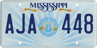 MS license plate AJA448
