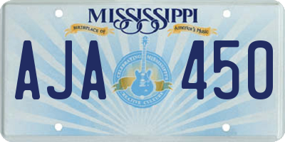 MS license plate AJA450
