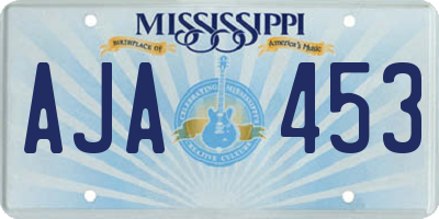 MS license plate AJA453