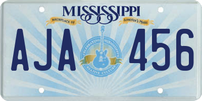 MS license plate AJA456
