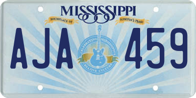 MS license plate AJA459