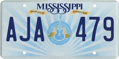 MS license plate AJA479