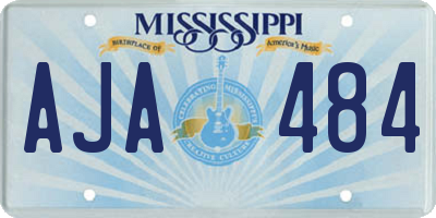 MS license plate AJA484