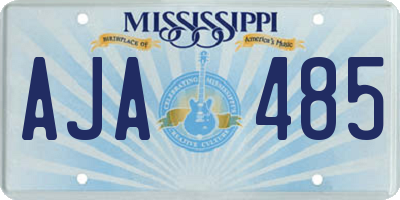 MS license plate AJA485