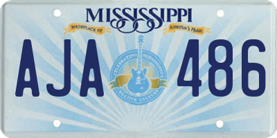 MS license plate AJA486
