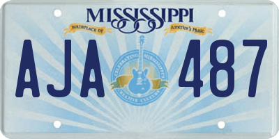 MS license plate AJA487