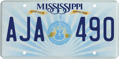 MS license plate AJA490