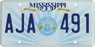MS license plate AJA491